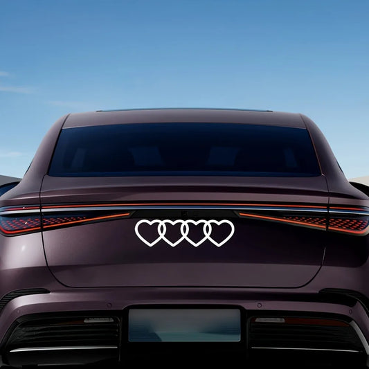 Heart Linked To Heart Car Exterior Decoration Sticker for Car Window Body Rear Tail Decoration Decal