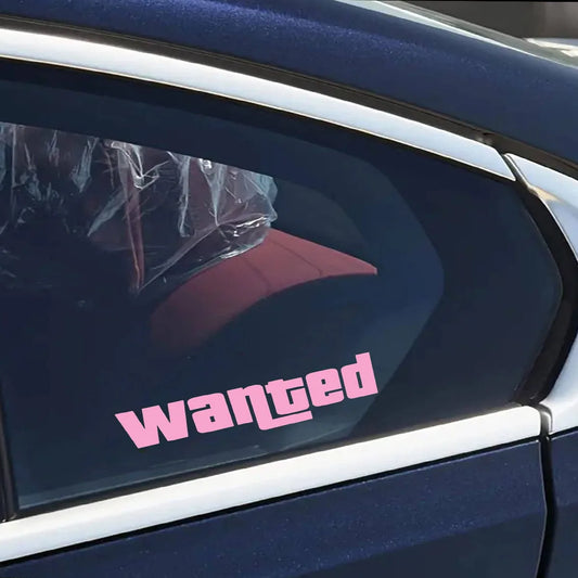 Wanted car sticker decal