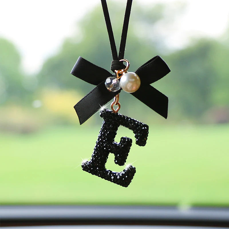 Bow Letter Car Pendant